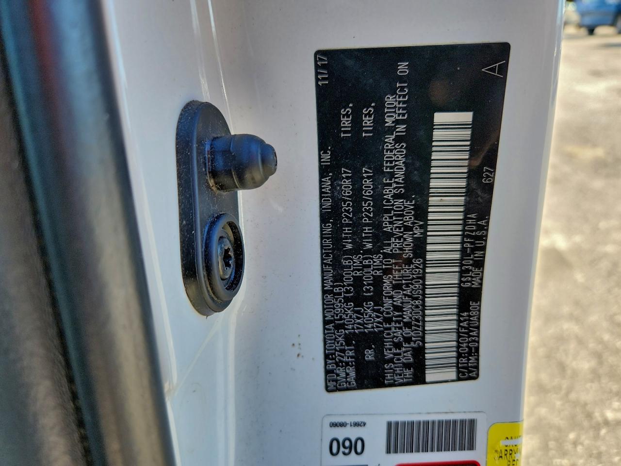 2018 Toyota Sienna L VIN: 5TDZZ3DC8JS901926 Lot: 93619575