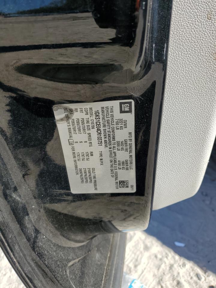 2012 GMC Yukon Slt VIN: 1GKS1CE04CR103751 Lot: 92713145