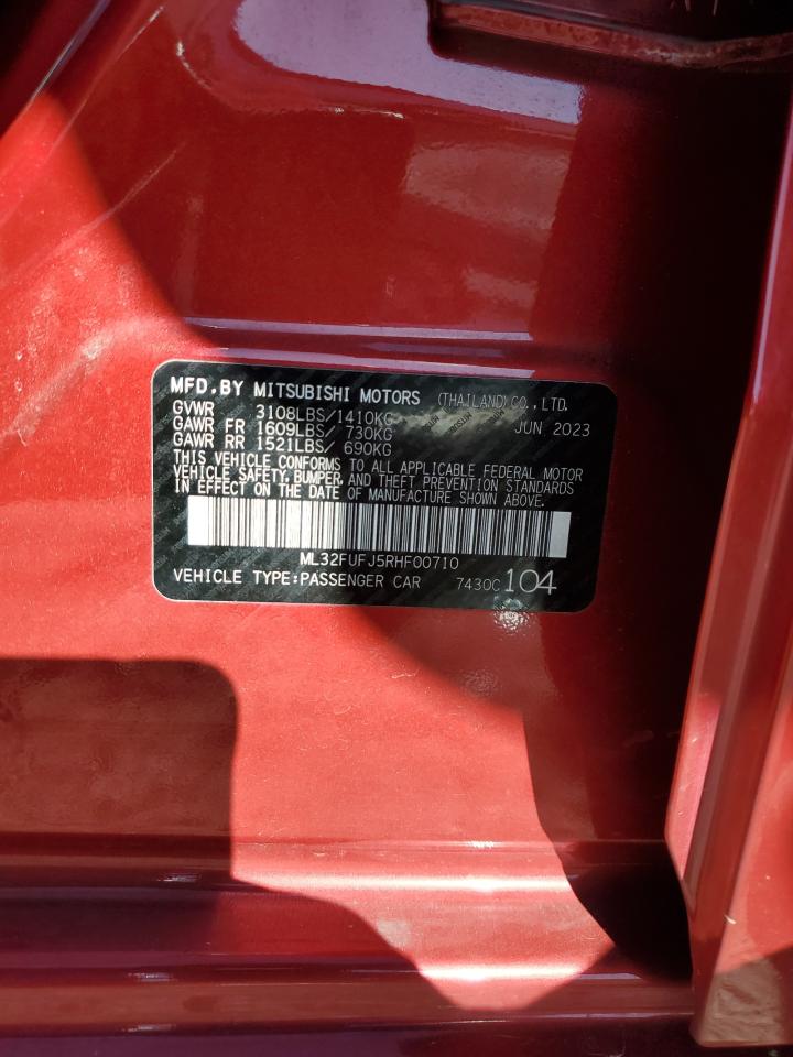 2024 Mitsubishi Mirage G4 Es VIN: ML32FUFJ5RHF00710 Lot: 93252745