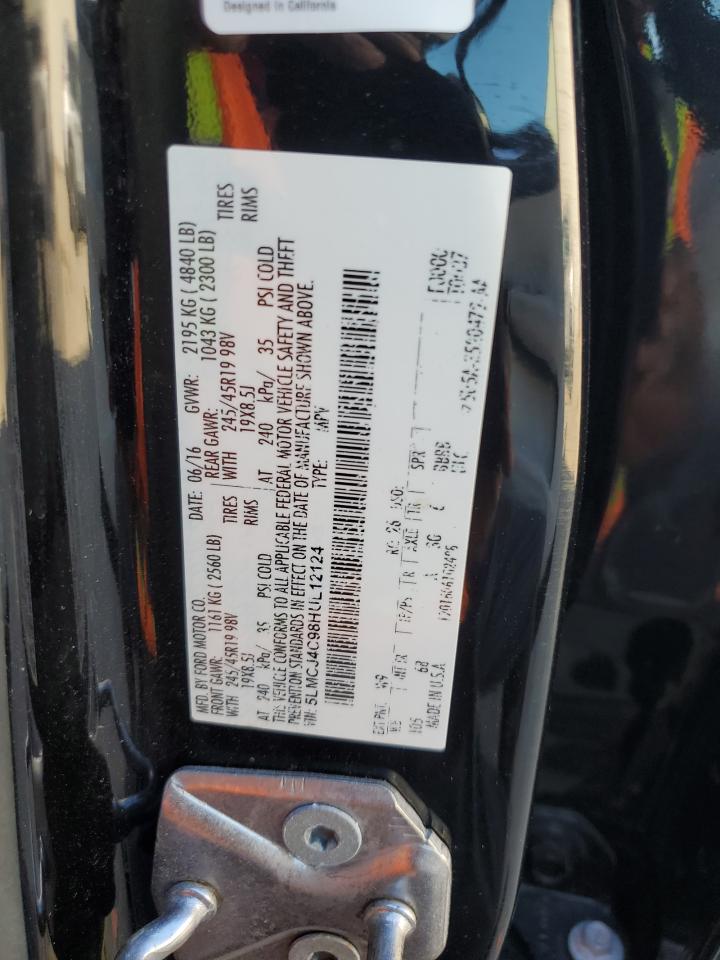 2017 Lincoln Mkc Black Label VIN: 5LMCJ4C98HUL12124 Lot: 92798265