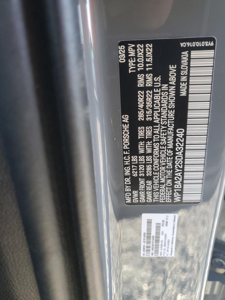 2025 Porsche Cayenne Coupe VIN: WP1BA2AY2SDA32240 Lot: 93036335