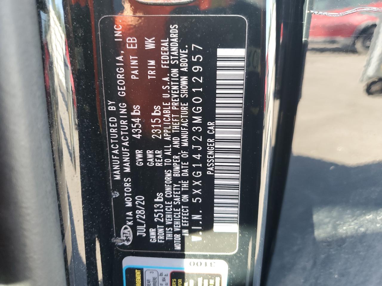 2021 Kia K5 Lxs VIN: 5XXG14J23MG012957 Lot: 92668255