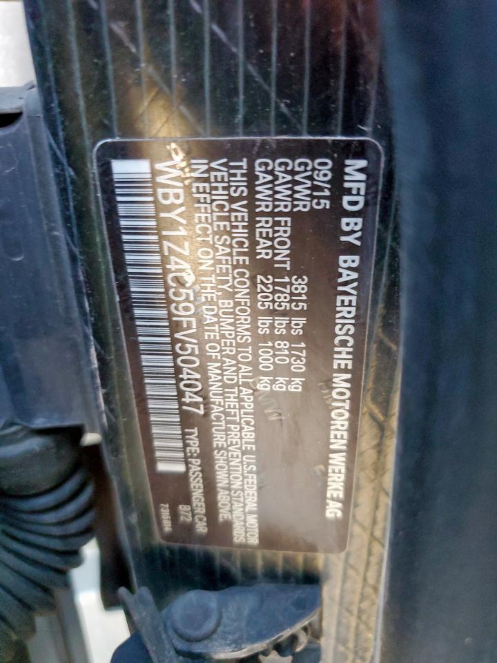 2015 BMW I3 Rex VIN: WBY1Z4C59FV504047 Lot: 92478395