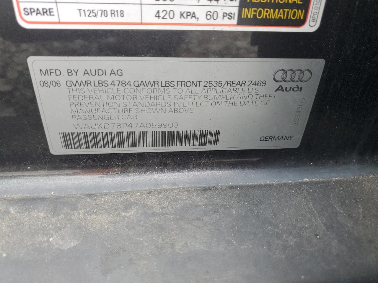 Фото: WAUKD78P47A059903