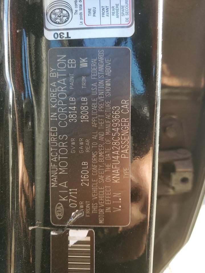 2012 Kia Forte Ex VIN: KNAFU4A28C5493663 Lot: 93273805