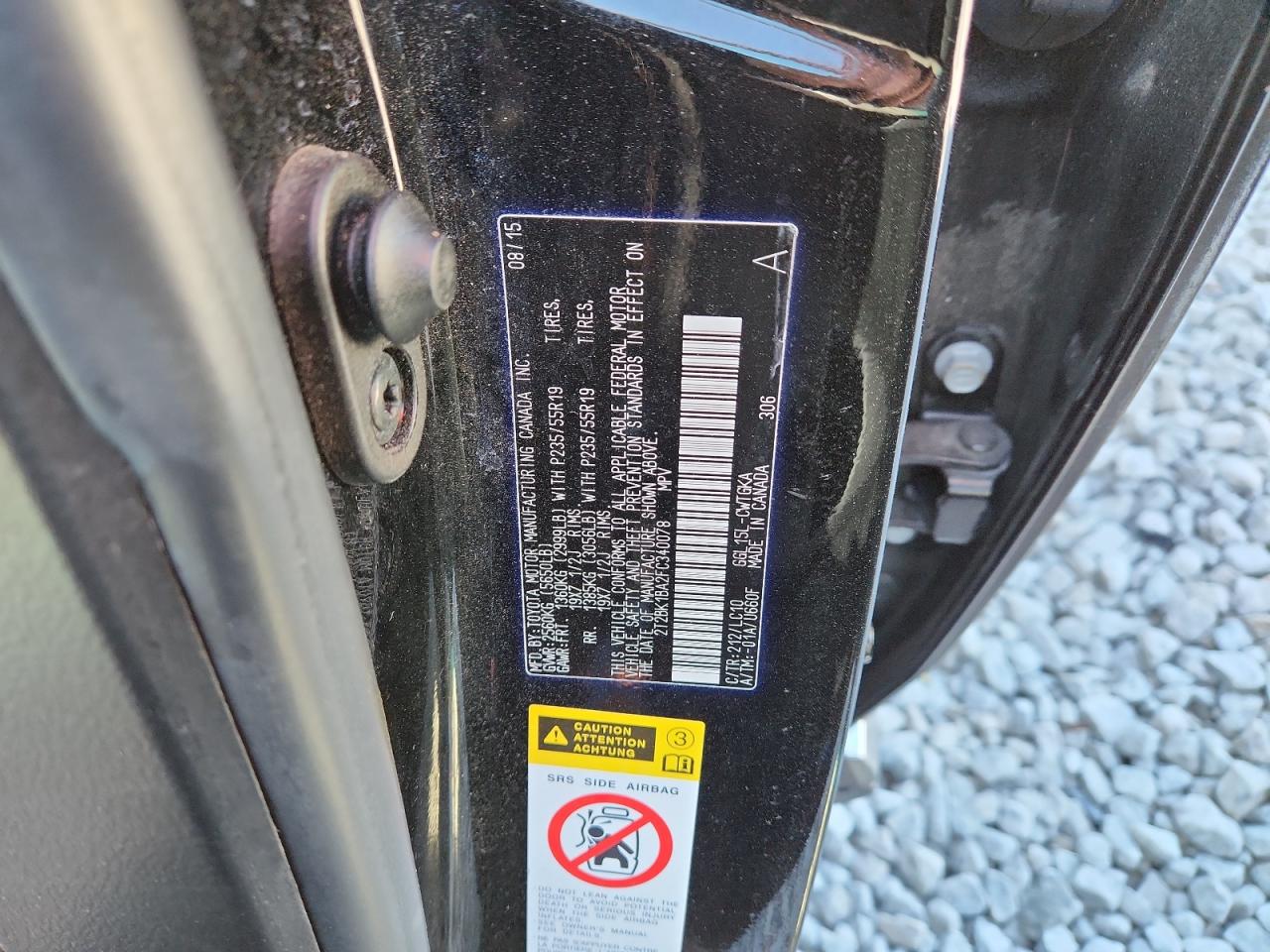 2015 Lexus Rx 350 Base VIN: 2T2BK1BA2FC340078 Lot: 92515615