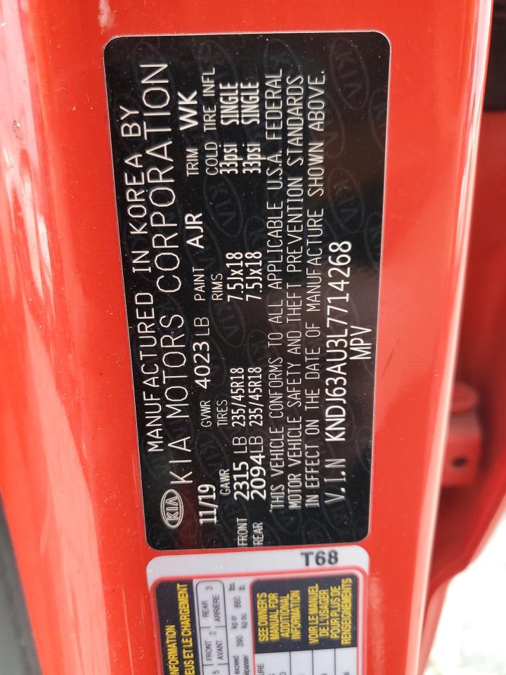 2020 Kia Soul Gt Line VIN: KNDJ63AU3L7714268 Lot: 91650505