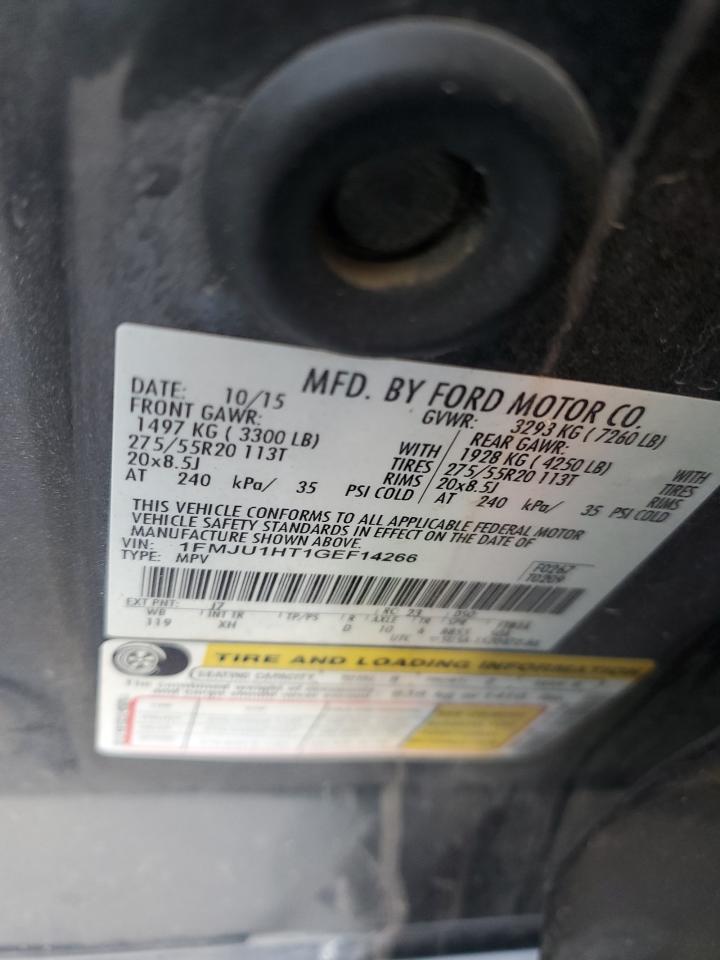 2016 Ford Expedition Xlt VIN: 1FMJU1HT1GEF14266 Lot: 93594325