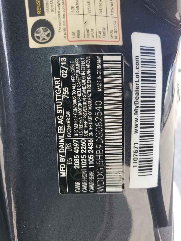 2013 Mercedes-Benz C 350 VIN: WDDGJ5HB9DG082540 Lot: 92289505