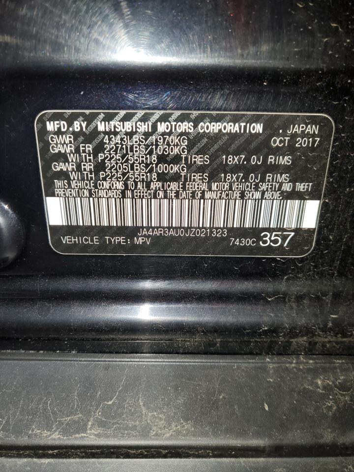 2018 Mitsubishi Outlander Sport Es VIN: JA4AR3AU0JZ021323 Lot: 91078285