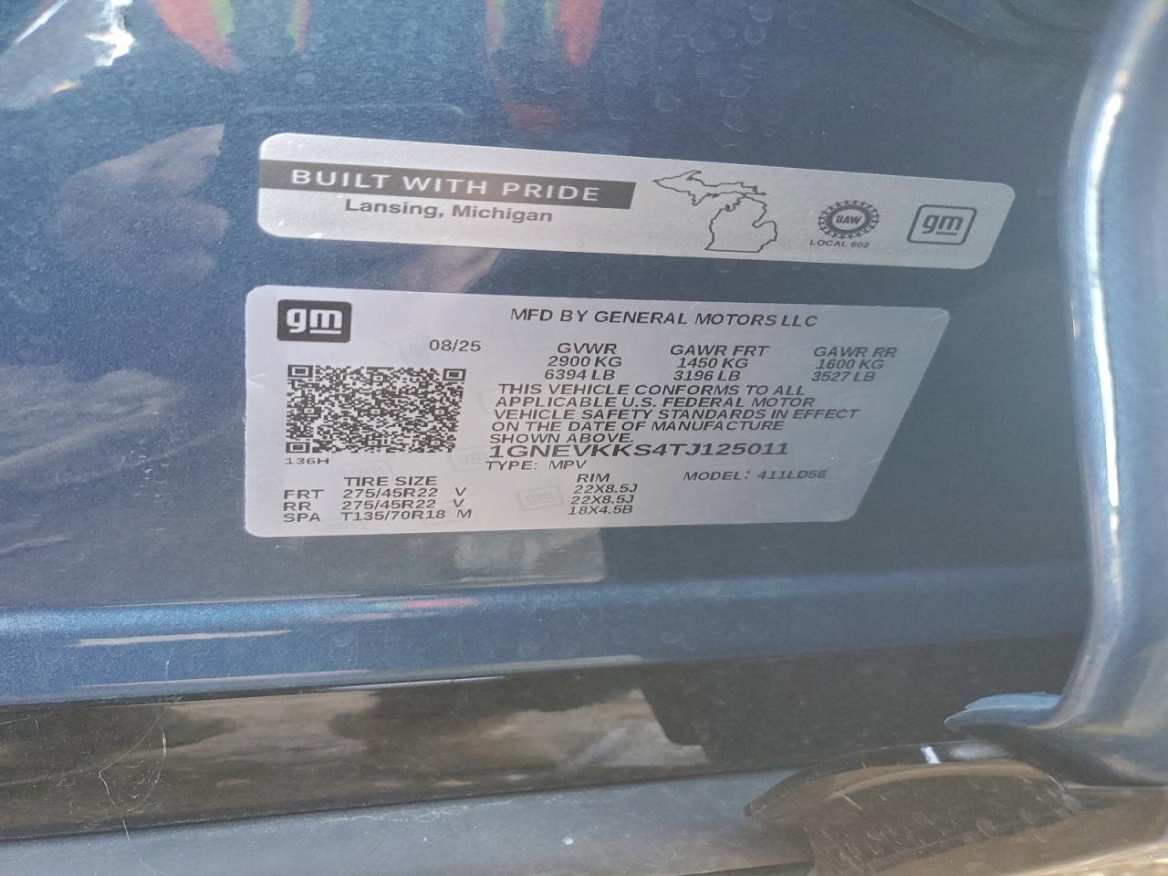 2026 Chevrolet Traverse High Country VIN: 1GNEVKKS4TJ125011 Lot: 94511925