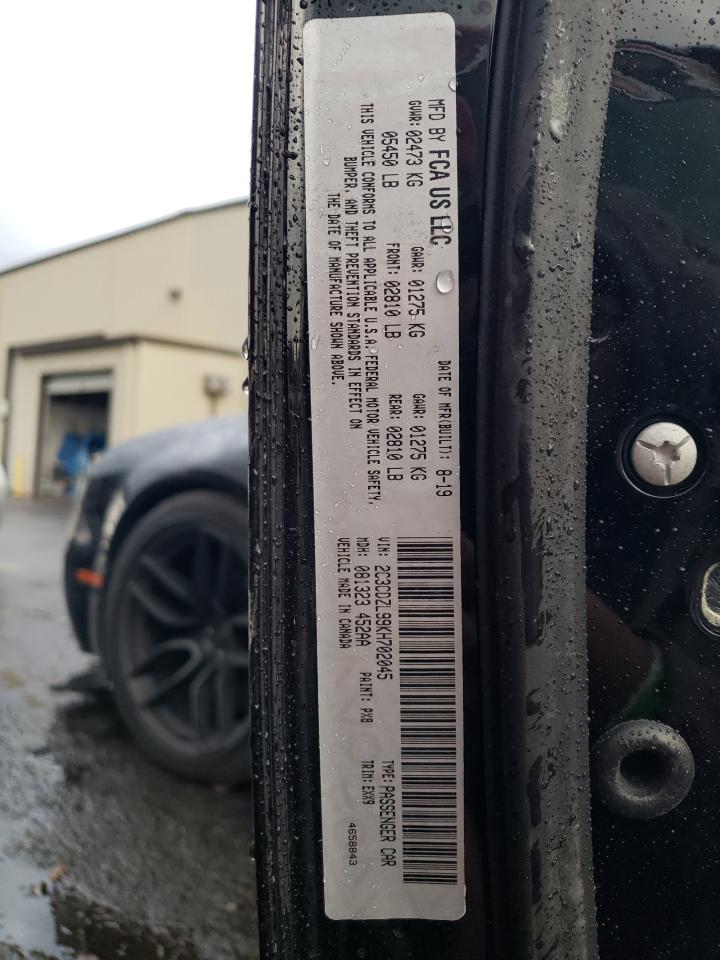 2019 Dodge Challenger Srt Hellcat Redeye VIN: 2C3CDZL99KH702045 Lot: 90745455