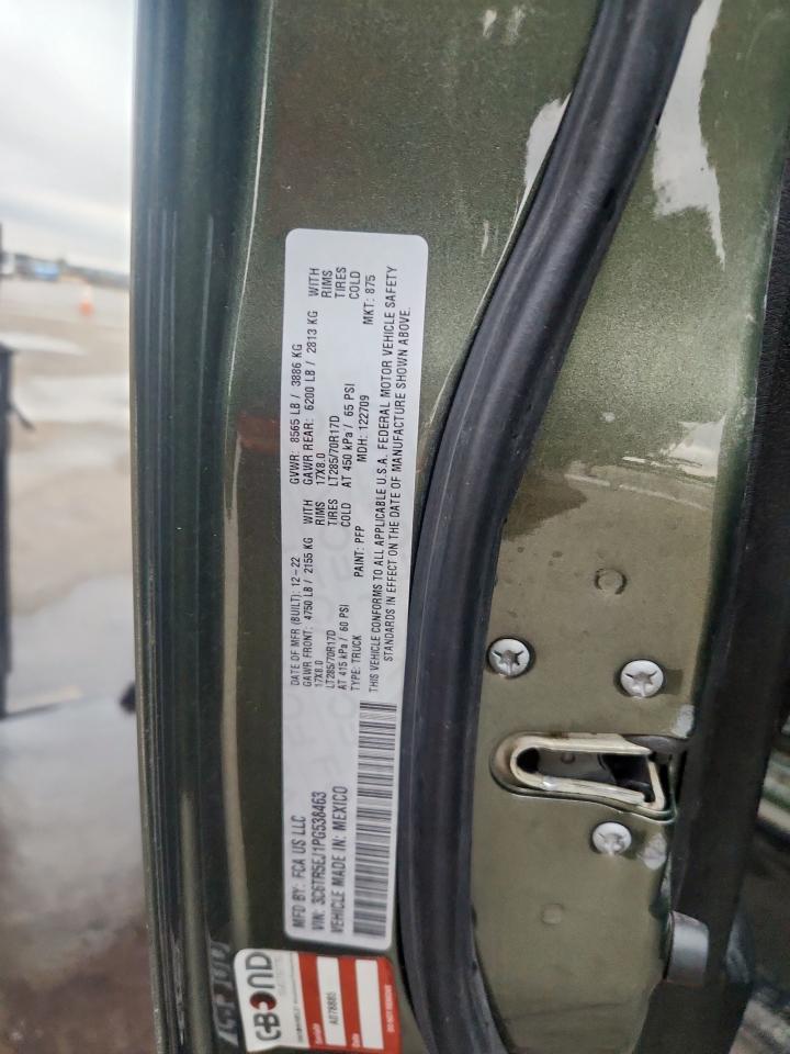 2023 Ram 2500 Powerwagon VIN: 3C6TR5EJ1PG538463 Lot: 92751805