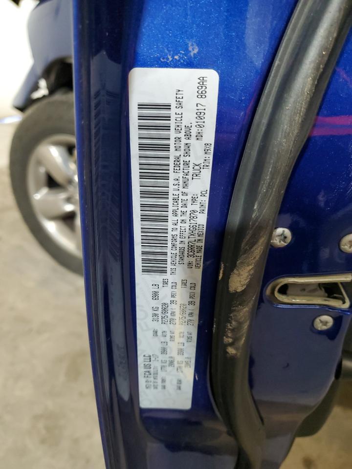 2017 Ram 1500 Slt VIN: 3C6RR7LTXHG617870 Lot: 91711785