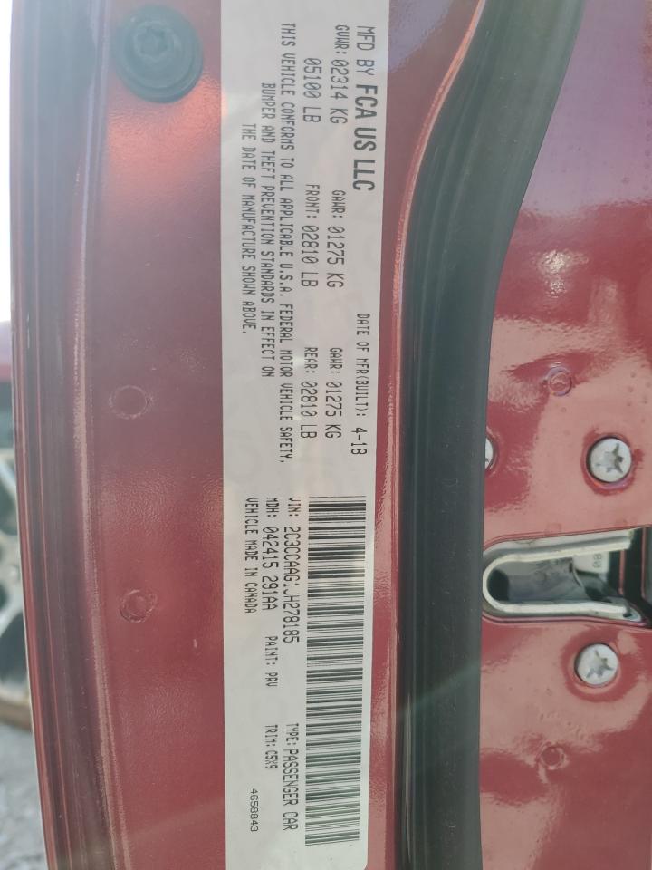 2018 Chrysler 300 Touring VIN: 2C3CCAAG1JH278185 Lot: 91182345