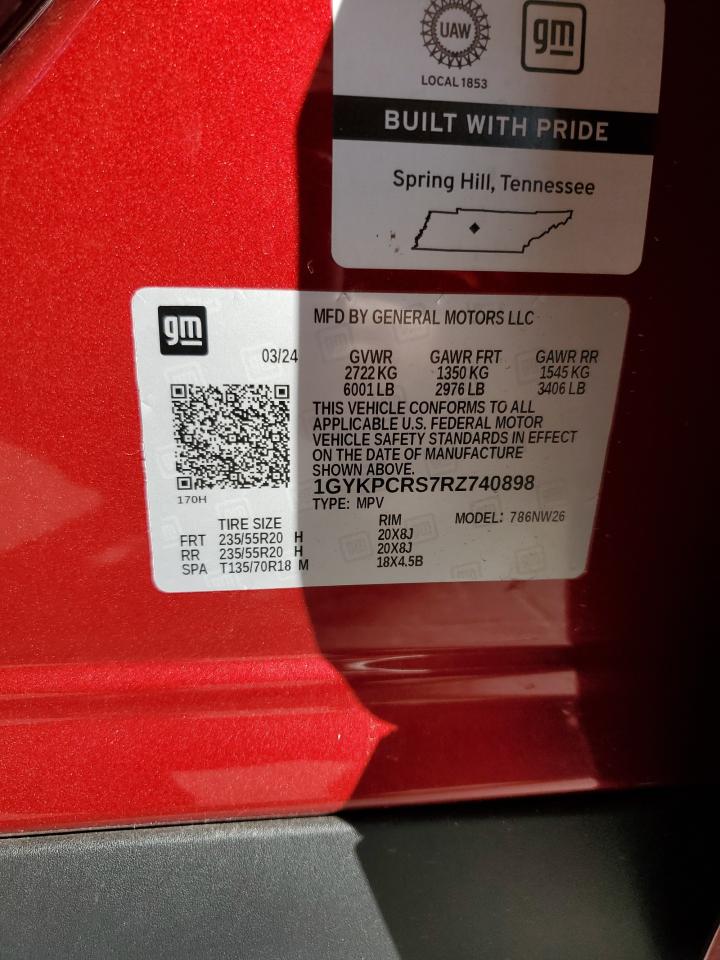 2024 Cadillac Xt6 Premium Luxury VIN: 1GYKPCRS7RZ740898 Lot: 92467645