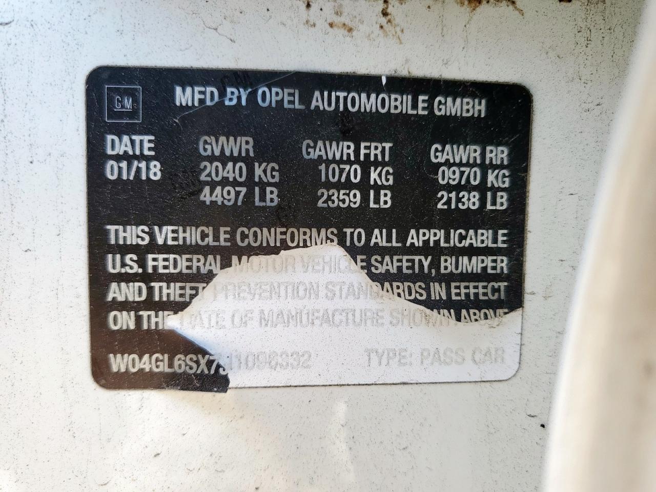 2018 Buick Regal Preferred VIN: W04GL6SX7J1096332 Lot: 92623995