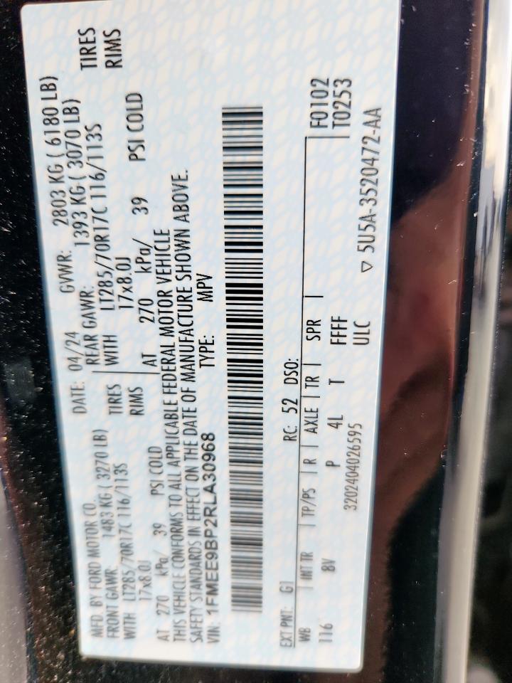 2024 Ford Bronco Badlands VIN: 1FMEE9BP2RLA30968 Lot: 93138715