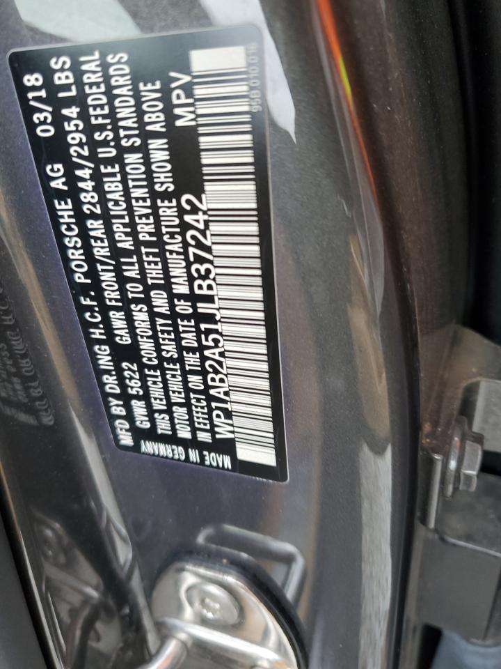 2018 Porsche Macan S VIN: WP1AB2A51JLB37242 Lot: 92628285