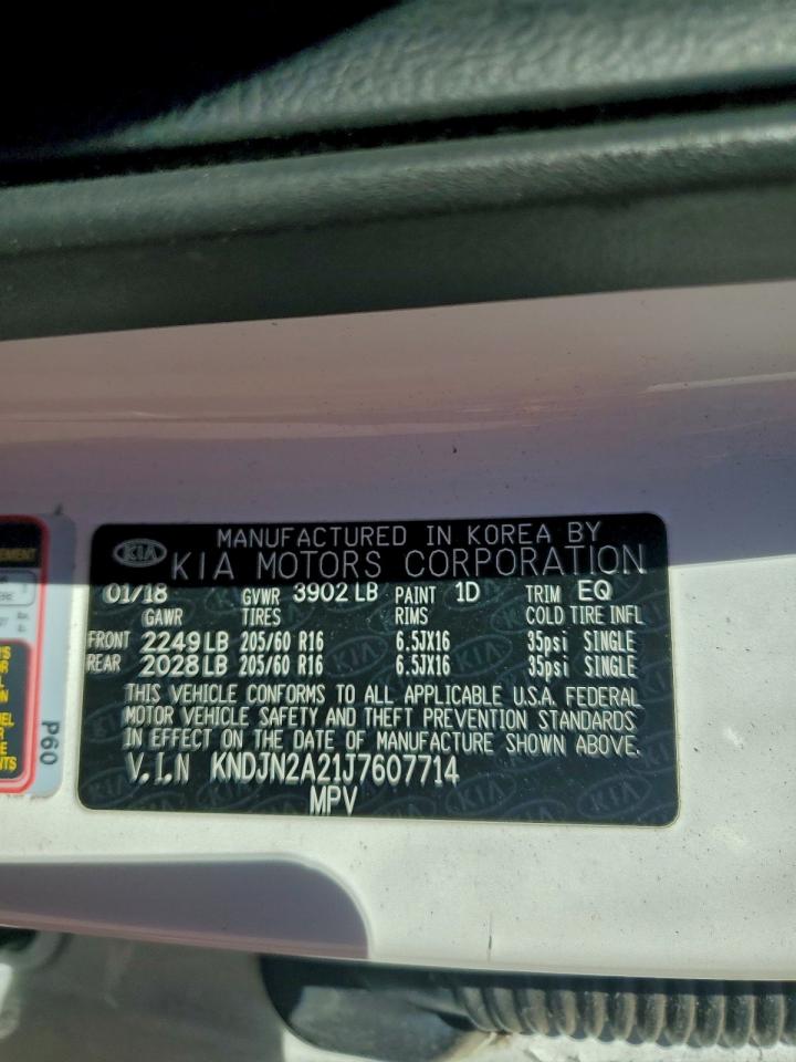 2018 Kia Soul VIN: KNDJN2A21J7607714 Lot: 94712555