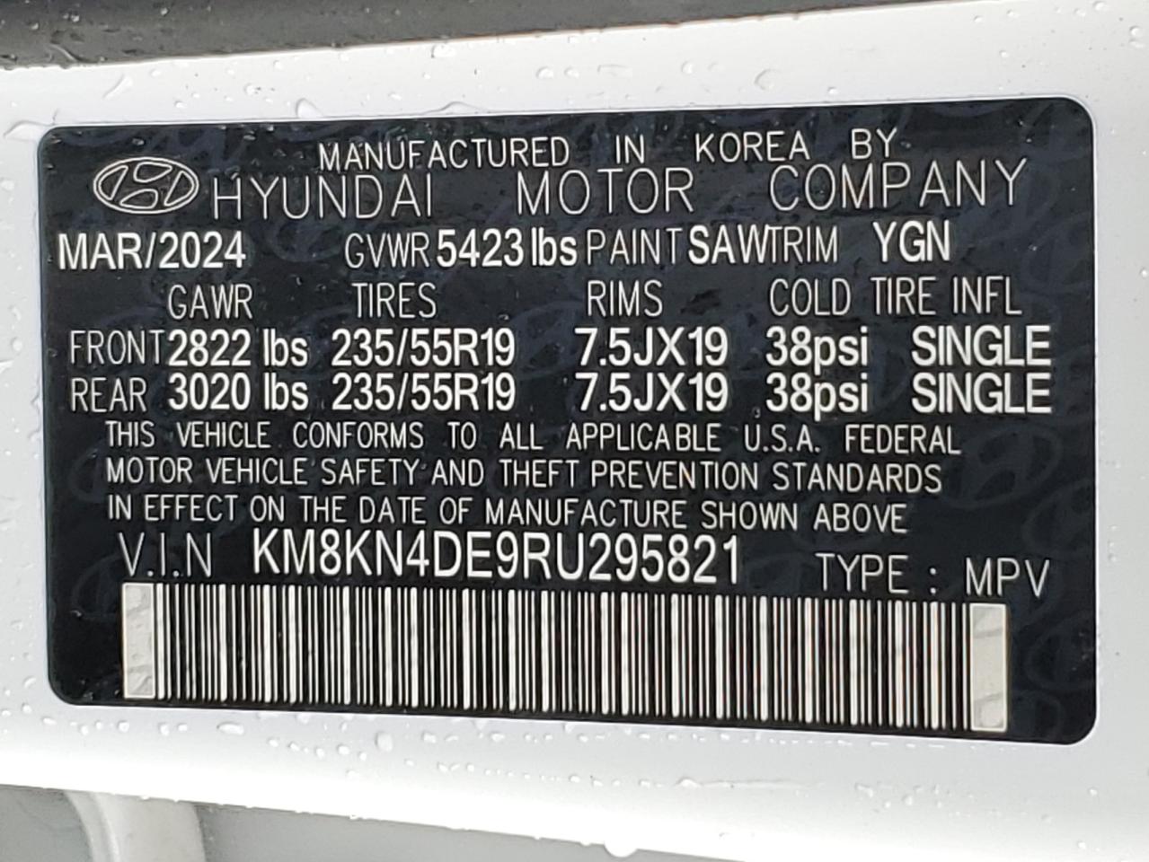 2024 Hyundai Ioniq 5 Sel VIN: KM8KN4DE9RU295821 Lot: 92720065