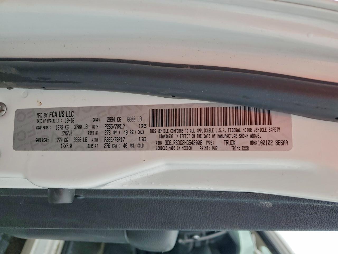 2017 Ram 1500 St VIN: 3C6JR6DG2HG542008 Lot: 94225715