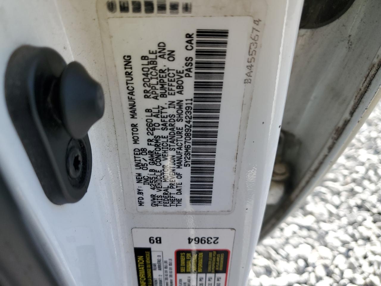 2009 Pontiac Vibe VIN: 5Y2SM67089Z423911 Lot: 92571965