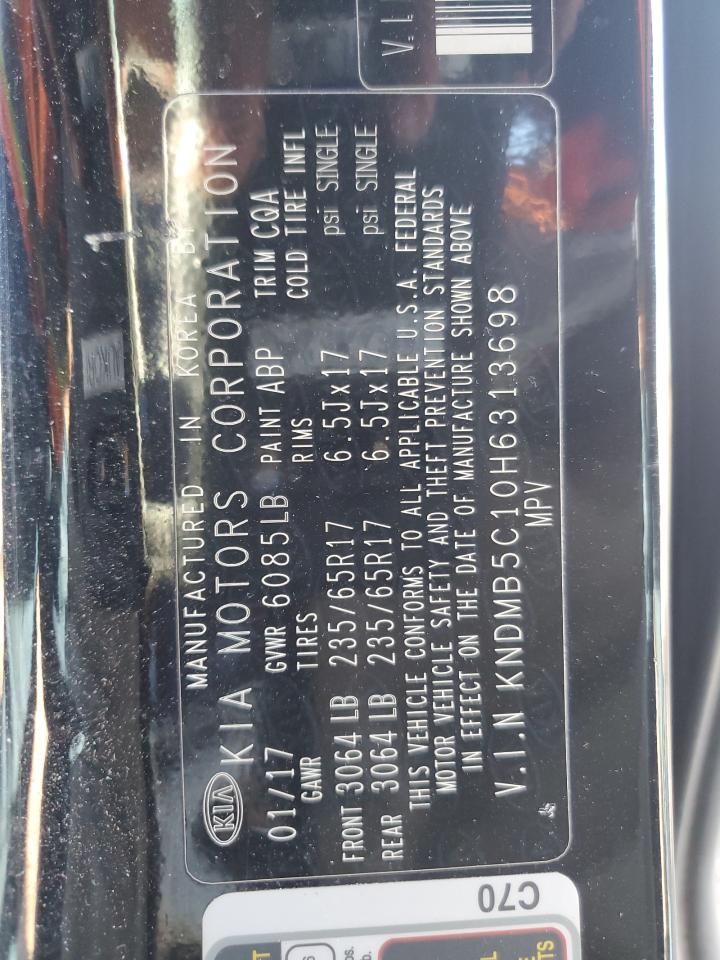 2017 Kia Sedona Lx VIN: KNDMB5C10H6313698 Lot: 92050165