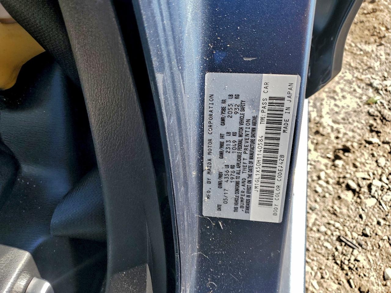 2017 Mazda 6 Grand Touring VIN: JM1GL1X50H1140584 Lot: 94366145