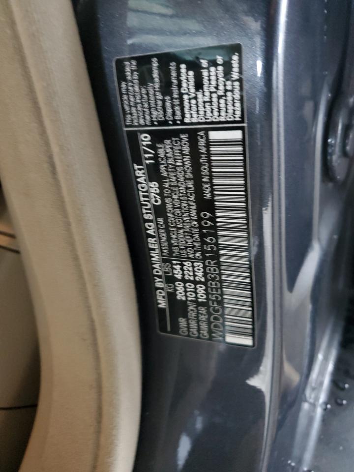 2011 Mercedes-Benz C 300 VIN: WDDGF5EB3BR156199 Lot: 93139725