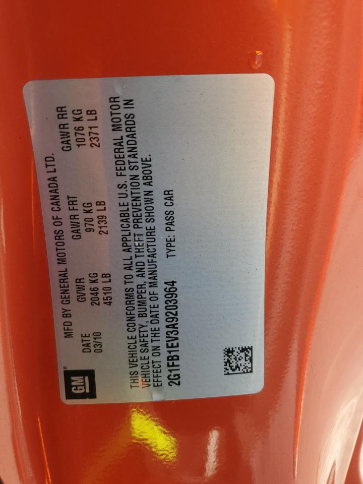 2010 Chevrolet Camaro Lt VIN: 2G1FB1EV3A9203964 Lot: 93182925