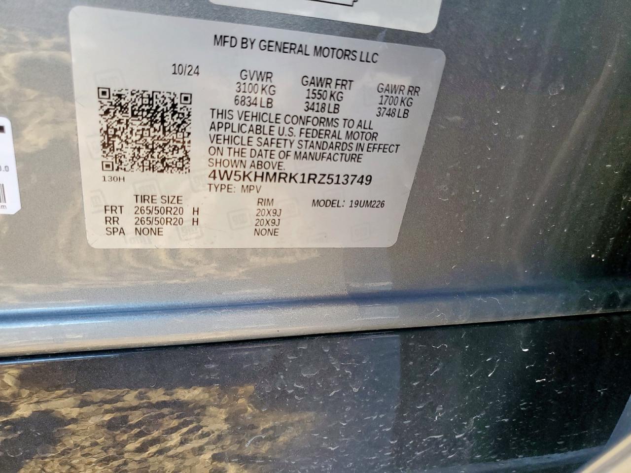 2024 Acura Zdx A-Spec VIN: 4W5KHMRK1RZ513749 Lot: 91444915