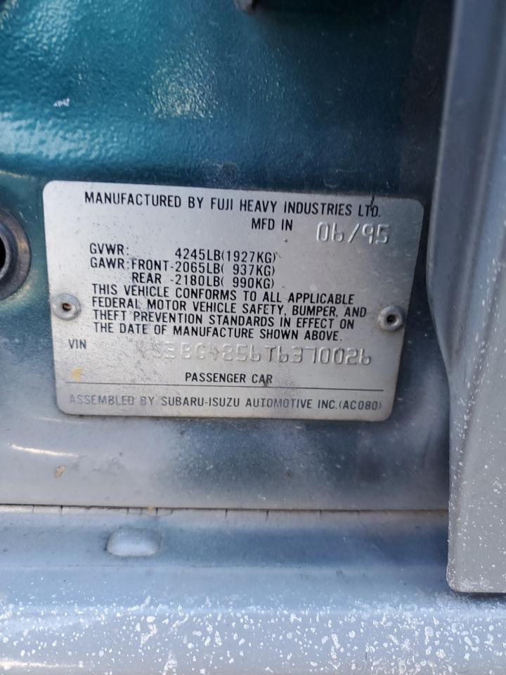 1996 Subaru Legacy Outback VIN: 4S3BG4856T6370026 Lot: 91812775