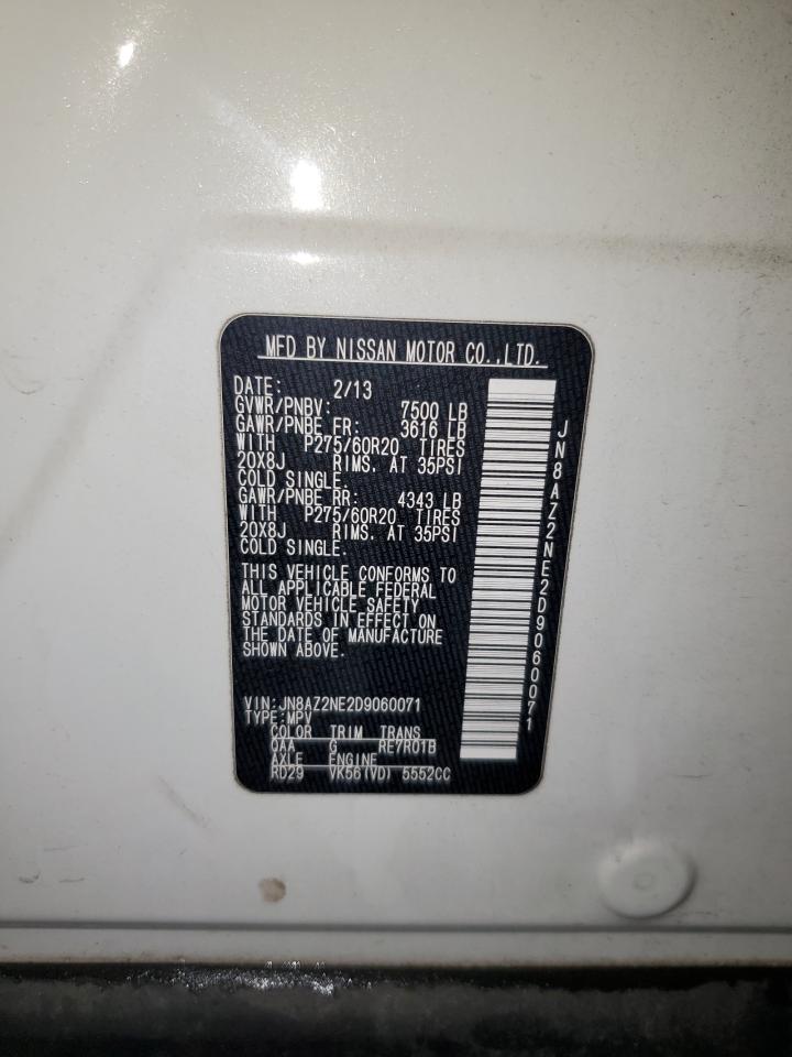 2013 Infiniti Qx56 VIN: JN8AZ2NE2D9060071 Lot: 92896215