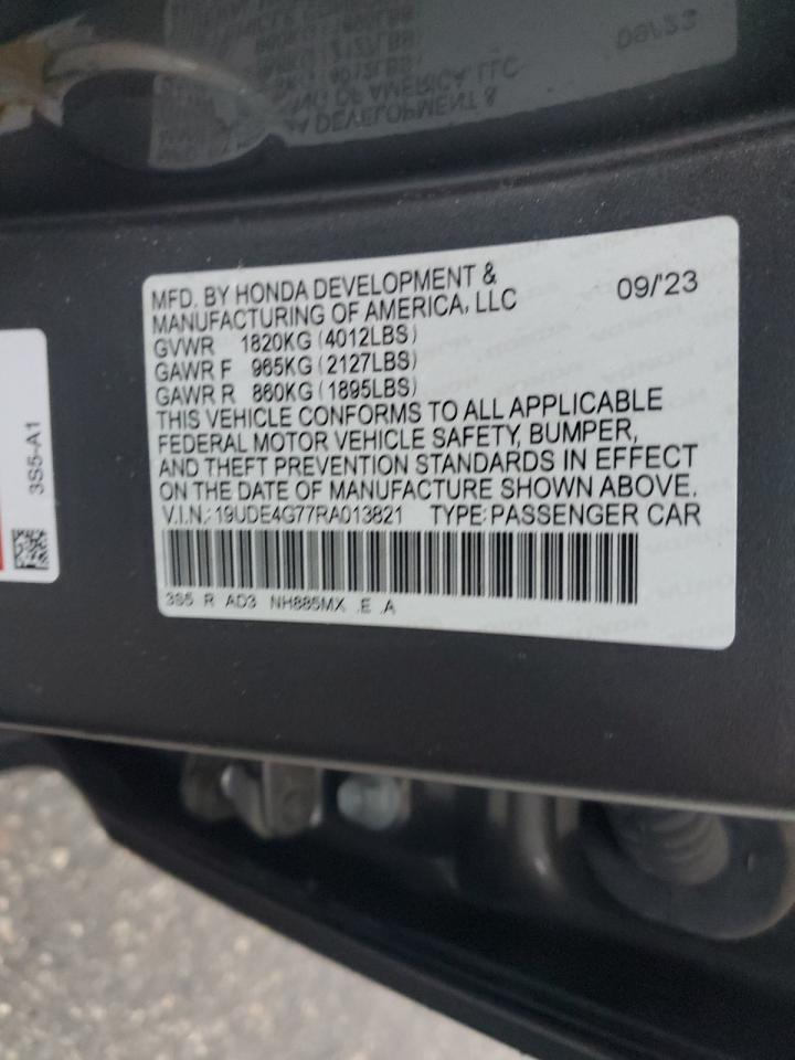 2024 Acura Integra A-Spec Tech VIN: 19UDE4G77RA013821 Lot: 93898945