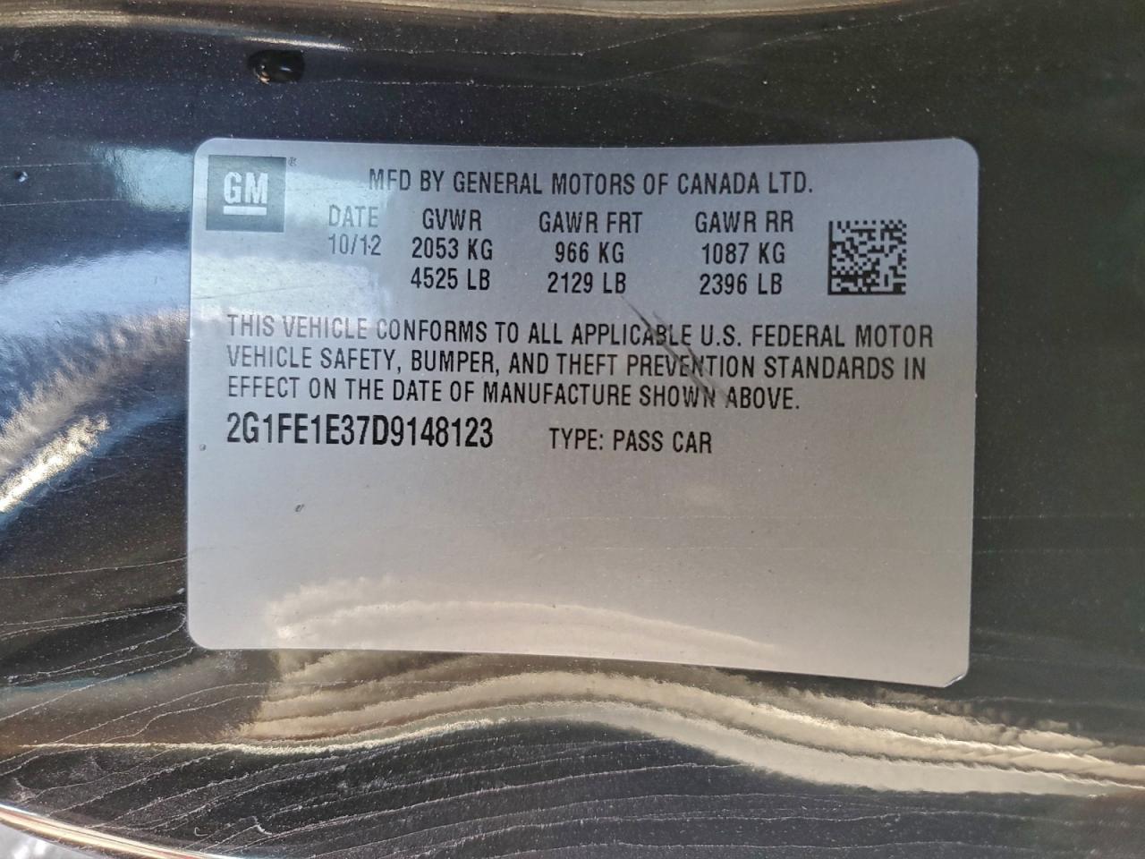 2013 Chevrolet Camaro Ls VIN: 2G1FE1E37D9148123 Lot: 93642635