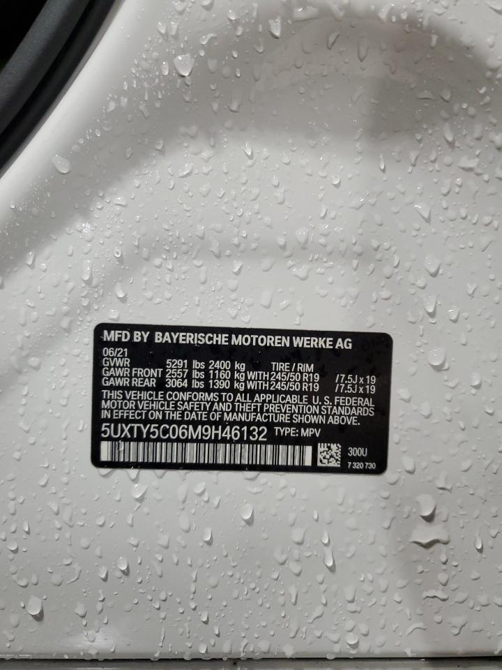 2021 BMW X3 xDrive30I VIN: 5UXTY5C06M9H46132 Lot: 93048205