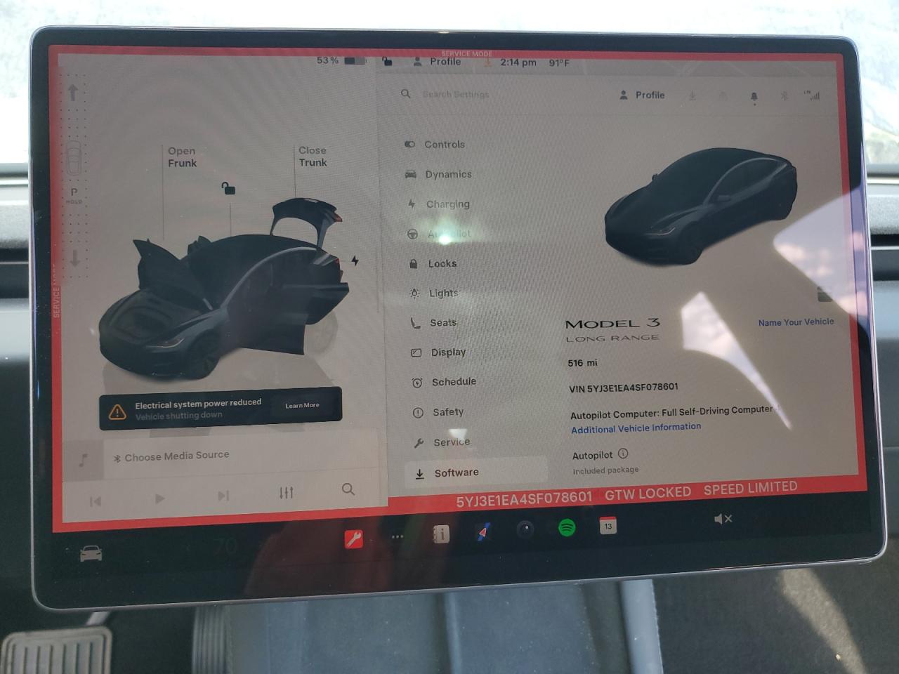 2025 Tesla Model 3 VIN: 5YJ3E1EA4SF078601 Lot: 92741825