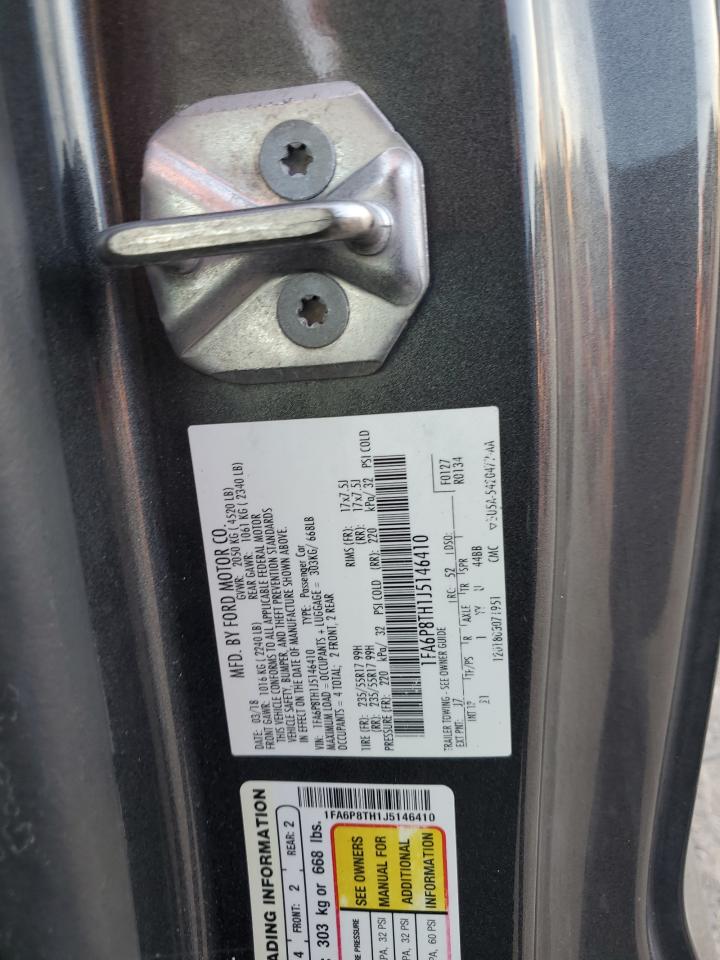 2018 Ford Mustang VIN: 1FA6P8TH1J5146410 Lot: 93070465