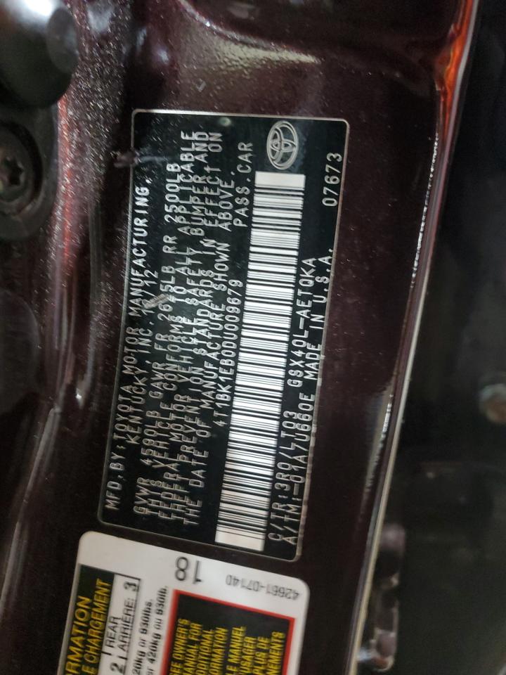 2013 Toyota Avalon Base VIN: 4T1BK1EB0DU009679 Lot: 92164425