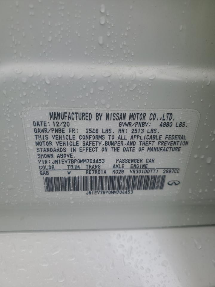 2021 Infiniti Q50 Luxe VIN: JN1EV7BP0MM704453 Lot: 91740275