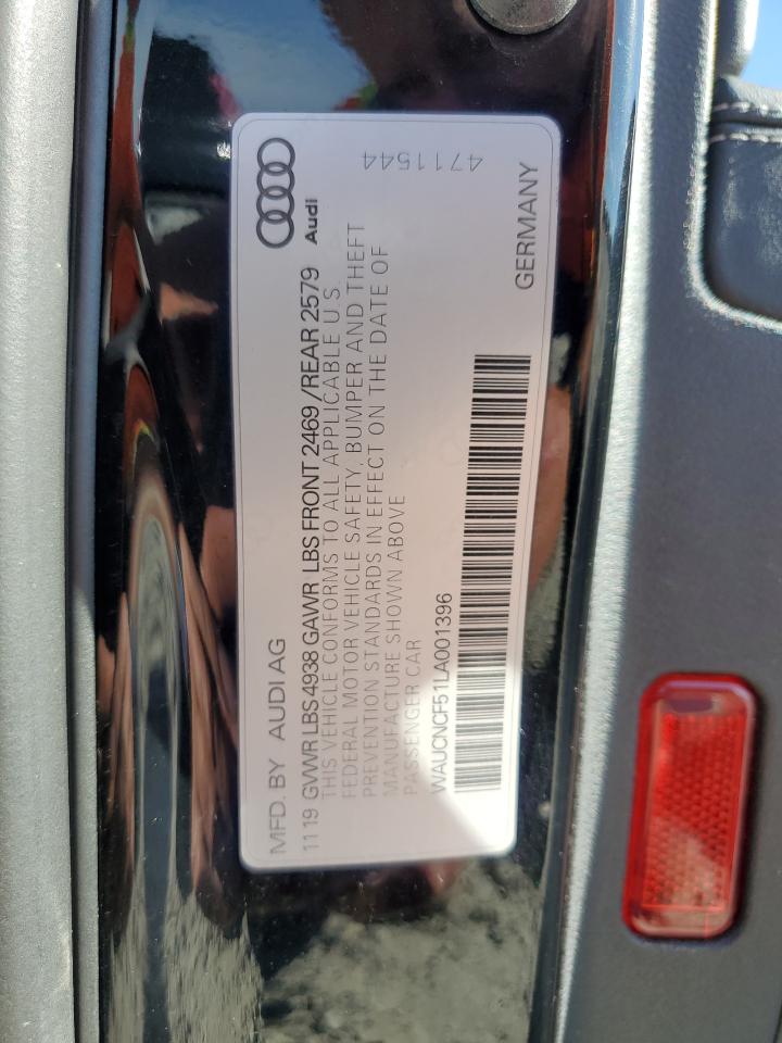 2020 Audi A5 Premium Plus VIN: WAUCNCF51LA001396 Lot: 91853735