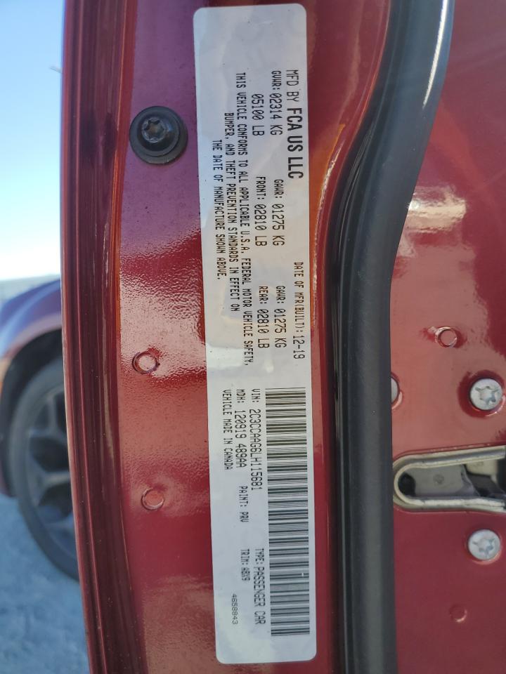 2020 Chrysler 300 Touring VIN: 2C3CCAAG6LH115681 Lot: 91498205