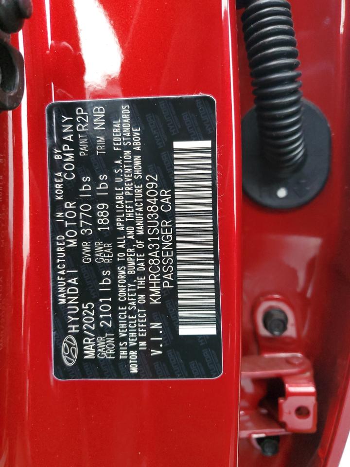 2025 Hyundai Venue Sel VIN: KMHRC8A31SU384092 Lot: 93496125