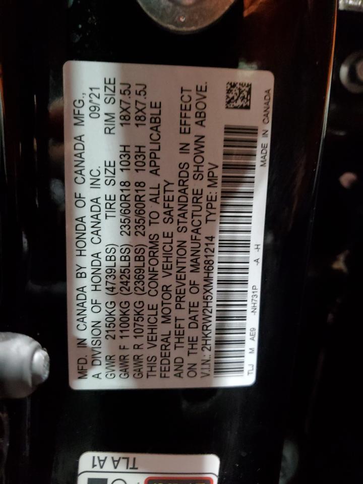 2021 Honda Cr-V Ex VIN: 2HKRW2H5XMH681214 Lot: 92361765