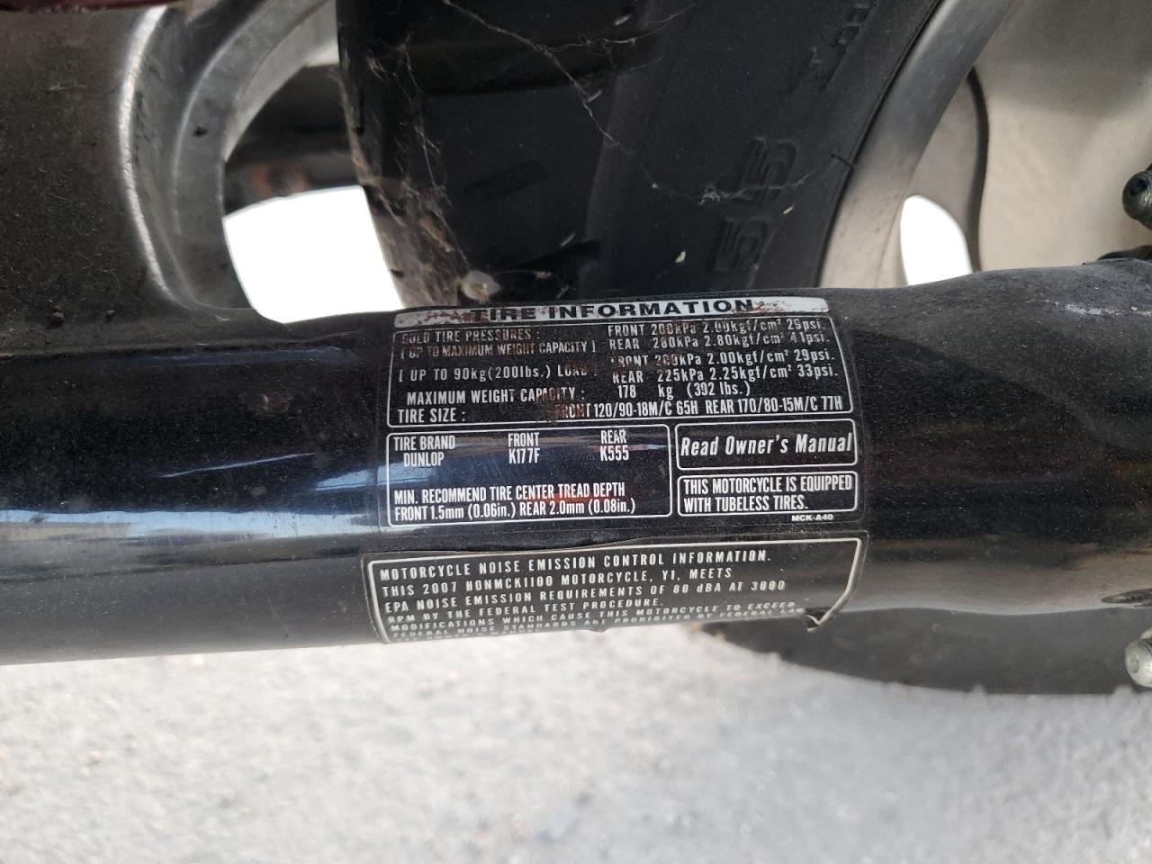 2007 Honda Vt1100 C2 VIN: 1HFSC43157A700344 Lot: 93679235