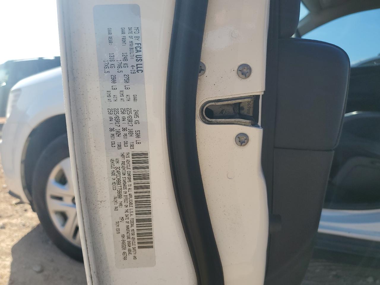 2019 Dodge Journey Se VIN: 3C4PDCAB6KT758080 Lot: 92490395