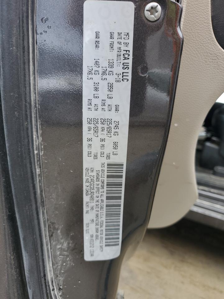 2018 Dodge Grand Caravan Sxt VIN: 2C4RDGCG5JR240911 Lot: 92808655