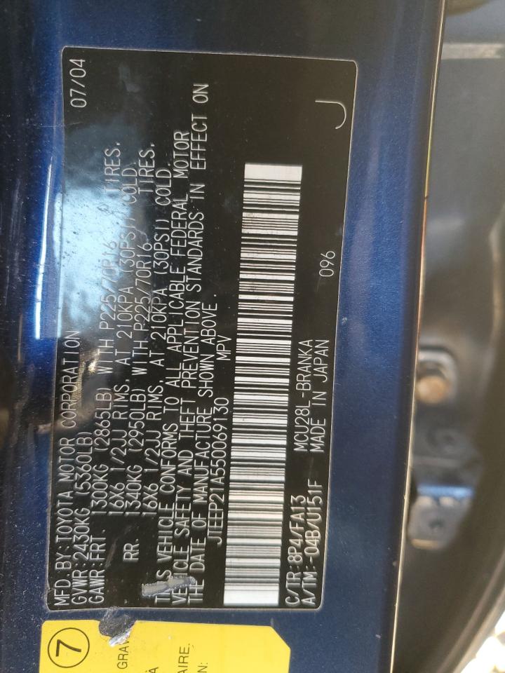 2005 Toyota Highlander Limited VIN: JTEEP21A550069130 Lot: 91280355