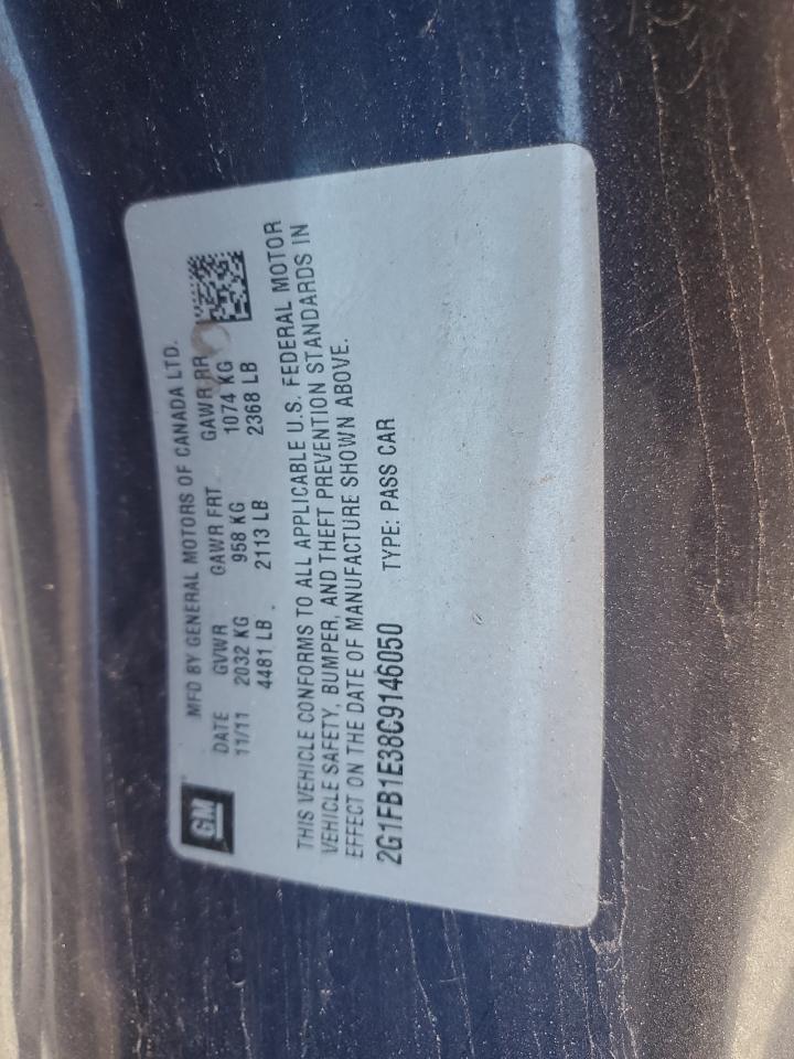 2012 Chevrolet Camaro Lt VIN: 2G1FB1E38C9146050 Lot: 87455545